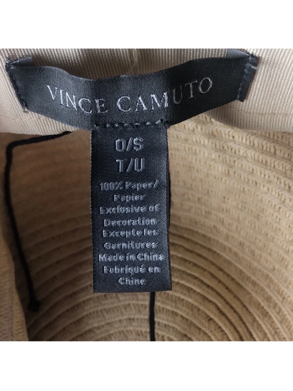Vince Camuto Textured Paper Straw Sun Hat One Size